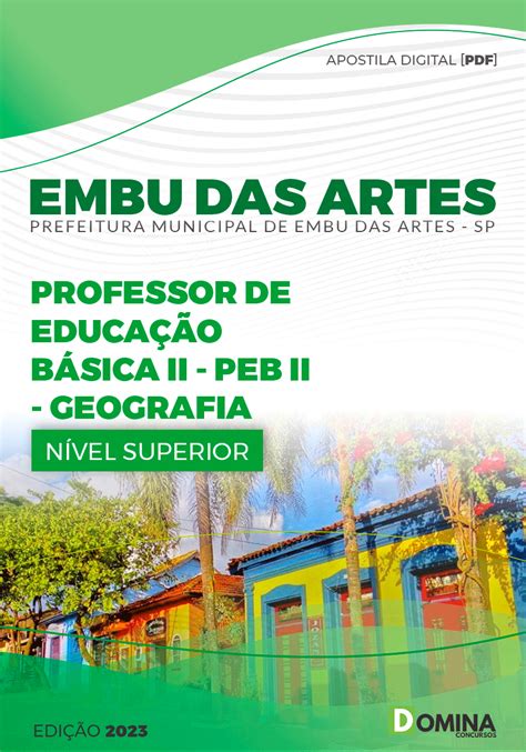 Apostila Pref Embu Das Artes Sp 2023 Professor Peb Ii Geografia