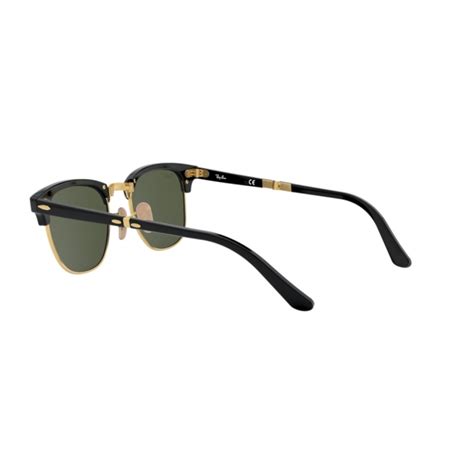 Ray Ban RB 2176 Clubmaster Folding 901 Black Sunglasses Unisex