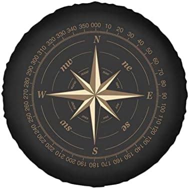 Compass Rose Pattern Print Spare Tire Cover Waterproof Dust Proof UV