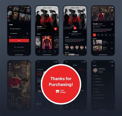 Watchme Movie Streaming App UI Kit Figma Resources App Ui Ui Kit