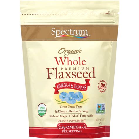 Amazon Spectrum Organic Whole Flaxseed Oz Bag Flaxseeds