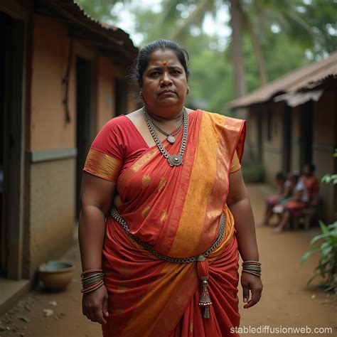 tamil village extra fat aunty  saree side view prompts stable