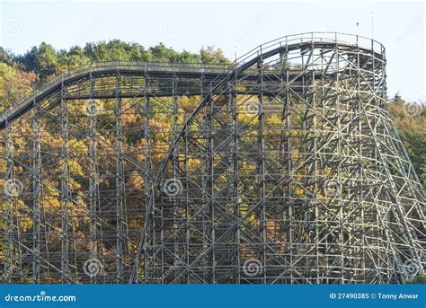 Wooden Roller Coaster Royalty-Free Stock Photography | CartoonDealer.com #27490385