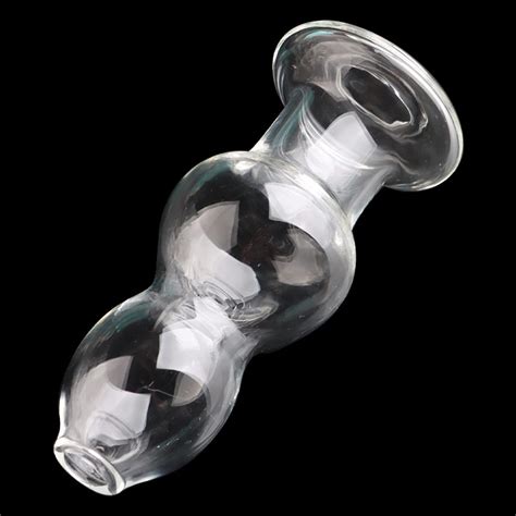 Amazon Crystal Calabash Shape Transparent Anal Plug Peephole Clear