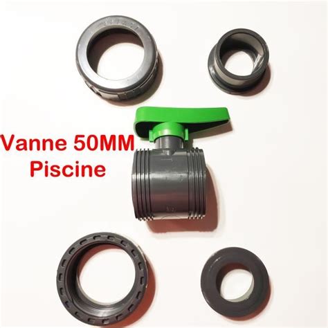 Lot de 5 Vannes PVC Pression PN16 Piscine Codital Poignée Verte 50mm