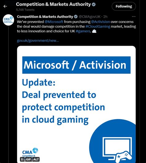 Uk Antitrust Regulators Block Microsoft S Acquisition Of Activision