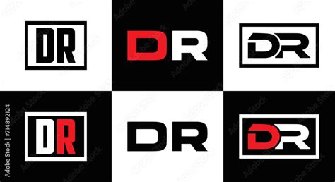 Dr Logo D R Design White Dr Letter Dr D R Letter Logo Design