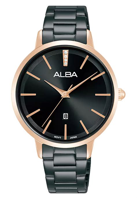 Jual Alba Jam Tangan Fashion Wanita Alba AH7CC4X1 Rosegold Black