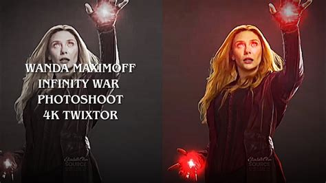 Wanda Maximoff Infinity War Photoshoot Twixtor Scenepack 4k Youtube