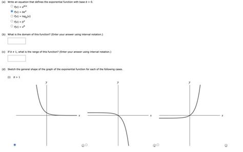 Solved A Write An Equation That Defines The Exponential