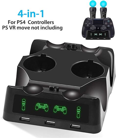 Ps Ps Vr Move Dual Controller Usb Charger Gamepad Charging Dock