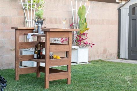 How To Build An Easy Modern DIY Outdoor Bar For $70 - Anika's DIY Life