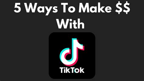 5 Ways To Earn Money On Tiktok Brand Creators