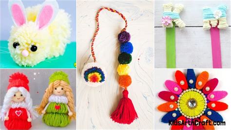 Woolen Thread Craft Ideas for Kids - Kids Art & Craft