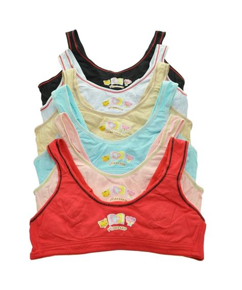 Girls Cotton Wide Strap Training Bras (6-Pack) - Friends - CW12EZZIJYL