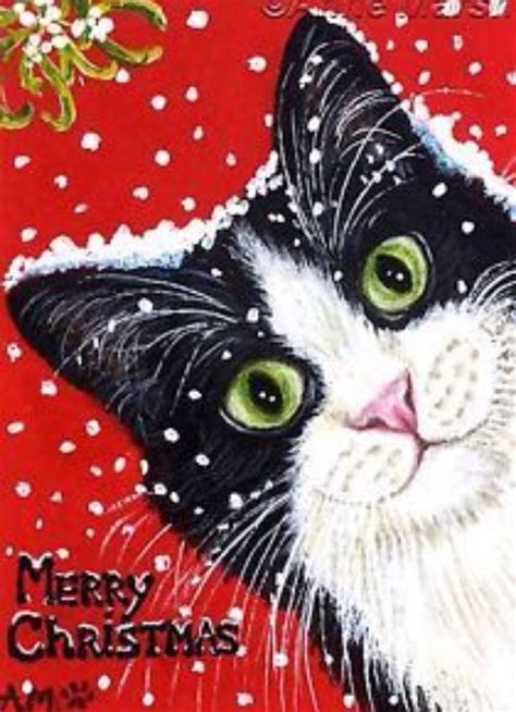 Auguri Natalizi Christmas Cats Christmas Paintings Christmas Pictures