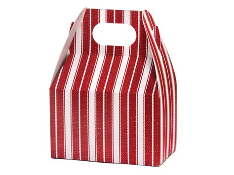 Ticking Stripe Red Mini Gable Box 4x2 5x2 5 6 Pack Nashville Wraps