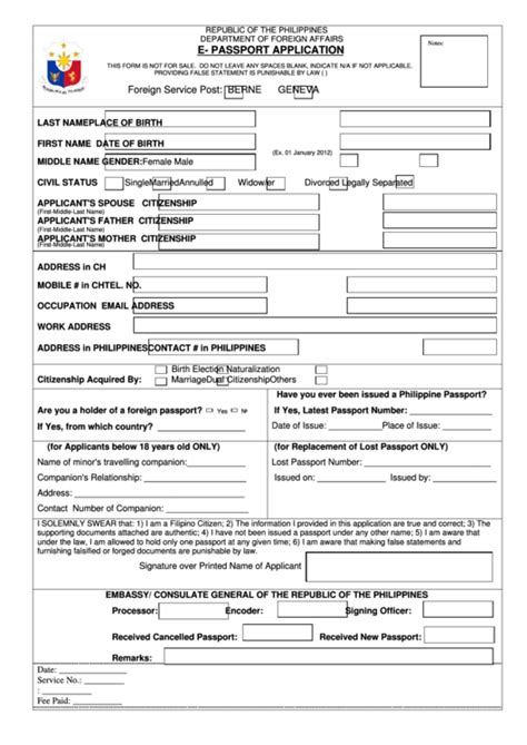 Philippine Passport Application Form Printable - Printable Form 2024