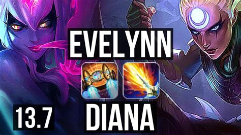 EVELYNN Vs DIANA JNG 12 0 7 2 0M Mastery 1200 Games Legendary