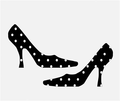 Ladies Shoes Clipart Black And White