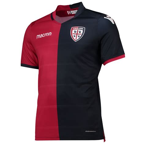 Cagliari Football Home Jersey Shirt Tee Top 2018 19 Mens Macron EBay