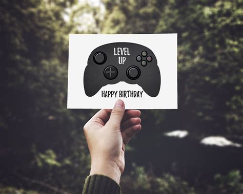 Printable Video Game Birthday Card For Gamers Instant Etsy