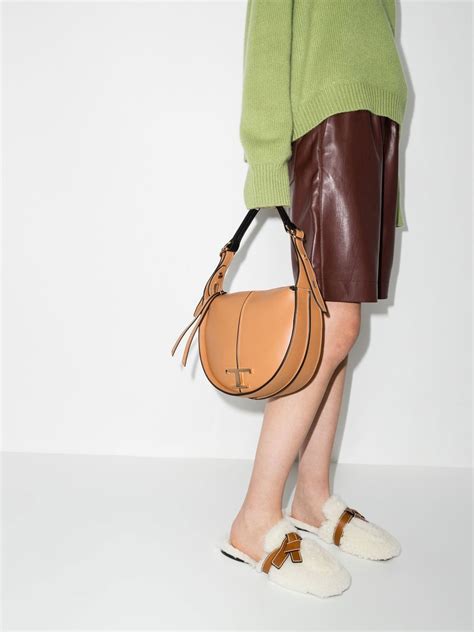 Tod S Timeless Leather Shoulder Bag Farfetch