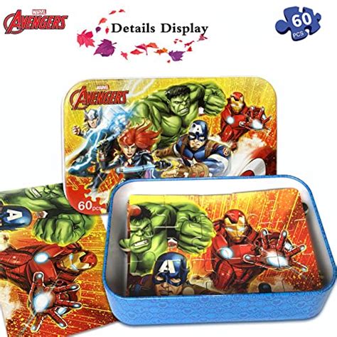 Disney Jigsaw Puzzles for Kids Ages 4-8,60 Pieces Marvel Superhero Hulk ...