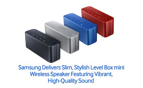 Samsung Delivers Slim Stylish Level Box Mini Wireless Speaker