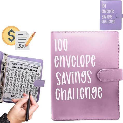 100 Envelope Savings Challenge Notebooks Binder 2023 New Budget Book