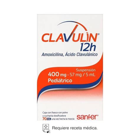 Clavulin Amoxicilina 400 mg ácido clavulánico 57 mg suspensión