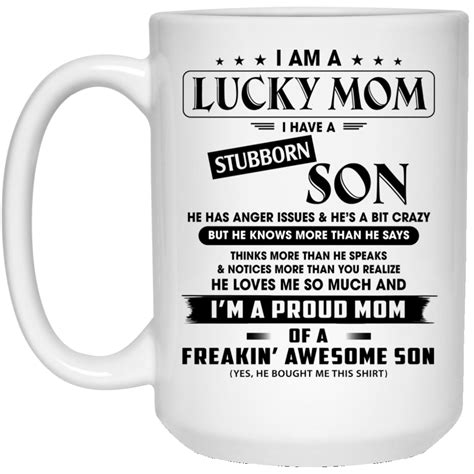 Im A Lucky Mom Birthday Christmas Mothers Day T Mug Shop Today