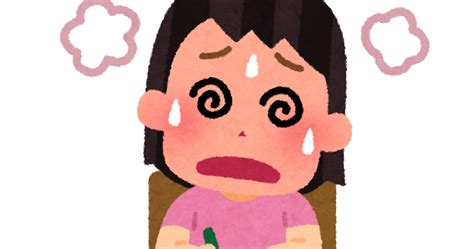 勉強しすぎの子供のイラスト（女性） かわいいフリー素材集 いらすとや