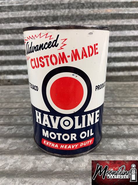 1950 S Texaco Havoline Motor Oil Can 1 Qt Gas And Oil In 2022 Motor Oil Texaco Oils