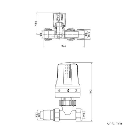 Chrome Thermostatic Straight Radiator Valve Pair Standard