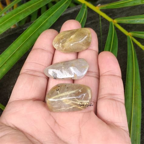 Golden Rutliated Quartz Polished Tumble Sokosokoltd