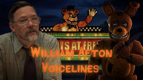 Fnaf Movie William Aftonsteve Raglanspringtrap All Voicelines Youtube