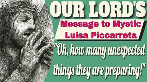 Our Lord S Message To Servant Of God Luisa Piccarreta On January 24 1926 Youtube