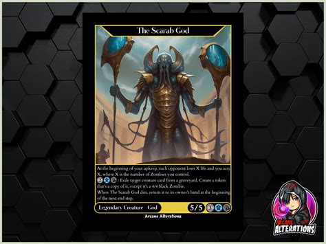 The Scarab God Full Art Custom Card Etsy