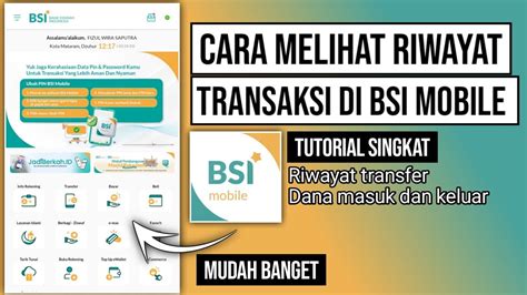 Cara Melihat Riwayat Transaksi Di Bsi Mobile Cara Melihat Riwayat