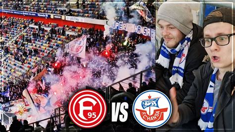 AUSWÄRTS PYROSHOW STADIONVLOG Fortuna Düsseldorf Hansa Rostock