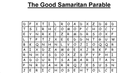 Fun Crossword Puzzle To Use With Sunday School Lessons About The Good