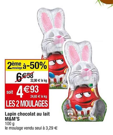 Promo Lapin Chocolat Au Lait M M S Chez Cora Icatalogue Fr