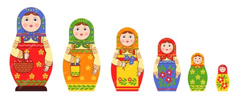 Коллекция матрешки | Бесплатно векторы