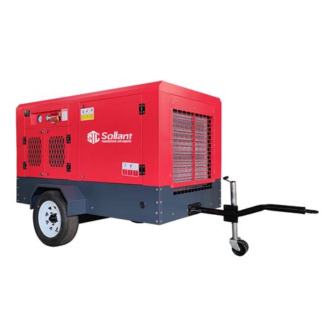 sollant towable portable air compressor  harsh working environment