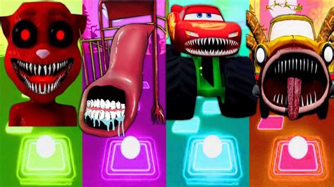 Mcqueen Eater Exe Vs Bus Eater Vs Skibidi Toilet Vs Toilet Monster Tiles Hop Edm Rush Youtube