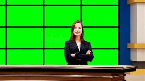 Green Screen News Studio Background With Table 262897 Gambarsaere5