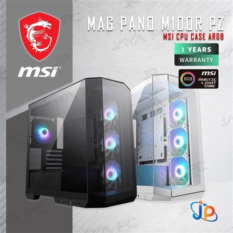 Msi Gaming Case MAG PANO M100R PZ ARGB Tempered Glass Casing Shopee