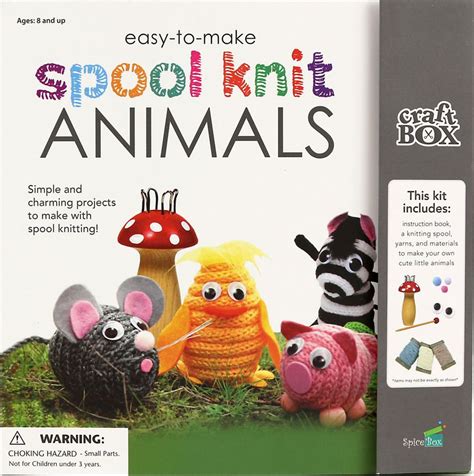 Spool Knit Animals Spool Knitting Knitted Animals Animal Crafts