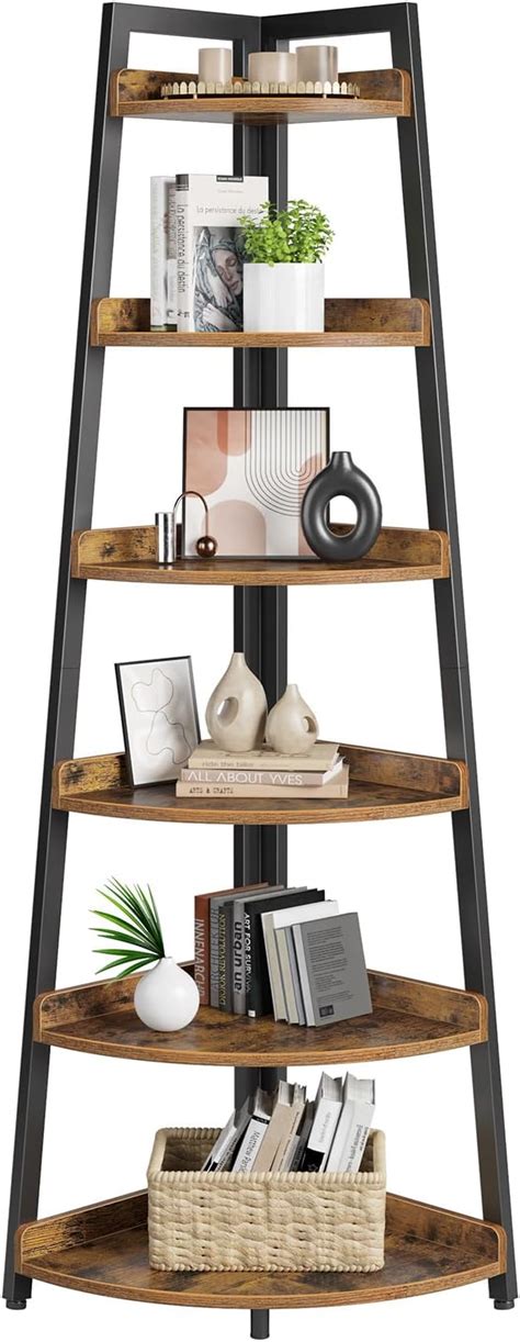 Amazon HOOBRO Corner Shelf And Corner Cabinet Bundle Industrial 5